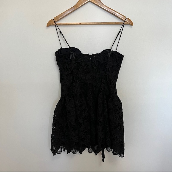 FOR LOVE & LEMONS Coco Lace Sleeveless Mini Dress in Black Size M NWT - Picture 5 of 5